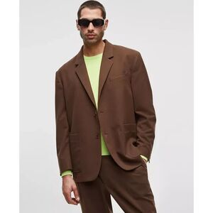 Mode of One Relaxed Fit Blazer Men's XL Tan Trendy Layering Modern Polish